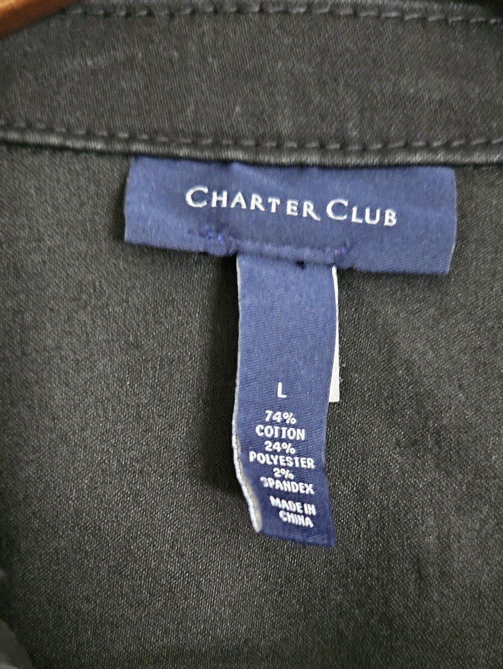 Charter Club Black Lightweight Denim Jacket - Picture 2 of 5